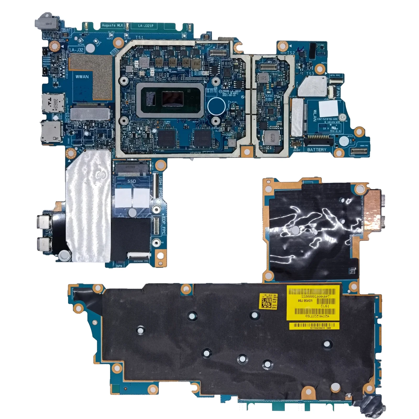 

09XR7X 0KX8JN 06CTMF 0WH8W8 For Latitude 7210 2-IN-1 Laptop Motherboard Mainboard i5-10310U i7-10610U i7-10810U 16GRAM L A-J321P