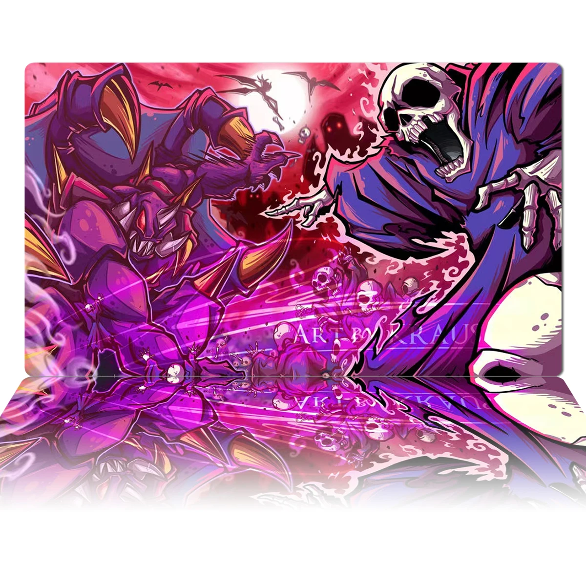 YuGiOh Playmat TCG Vampries Vs Skull Servants OCG CCG Trading Card Game Mat Anime Mouse Pad Rubber Desk Mat Zones & Bag 60x35cm