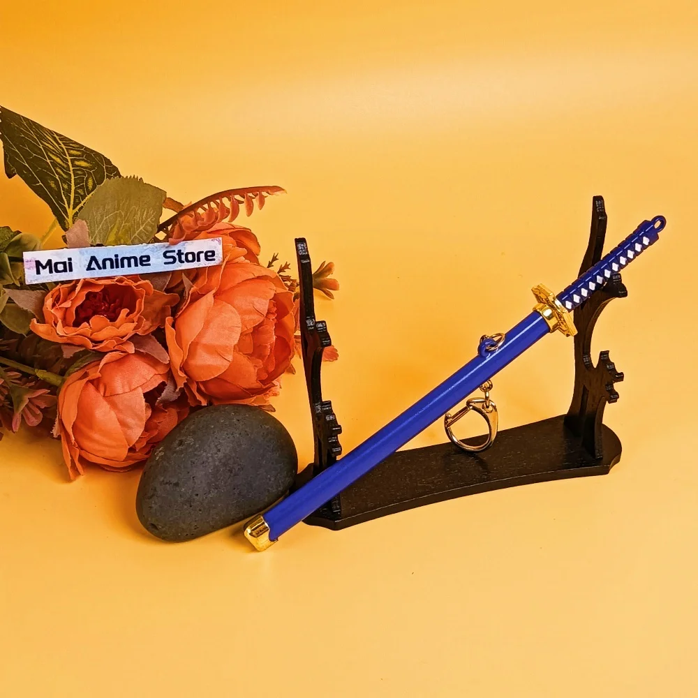 6in metal roronoa zoro katana tamanho real japonês katana espada falsa aço original samurai sabre anime zoro ninja faca brinquedo presente