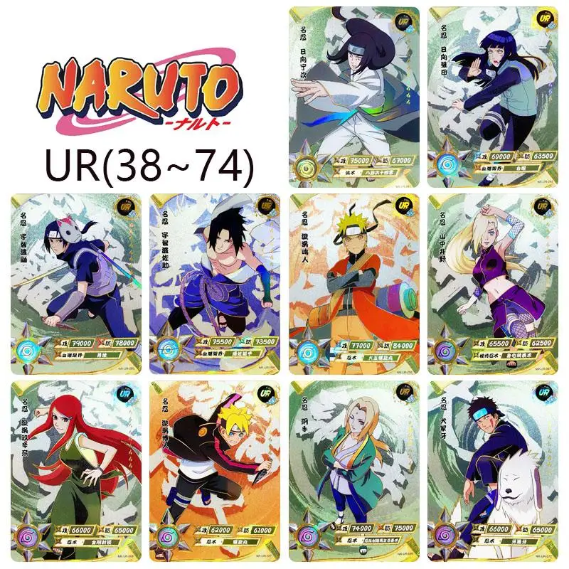 Kayou Naruto Ur Series Anime Uzumaki Naruto Uchiha Itachi Rare Collection Card Cartoon Board Game Toys Boys Christmas Gifts