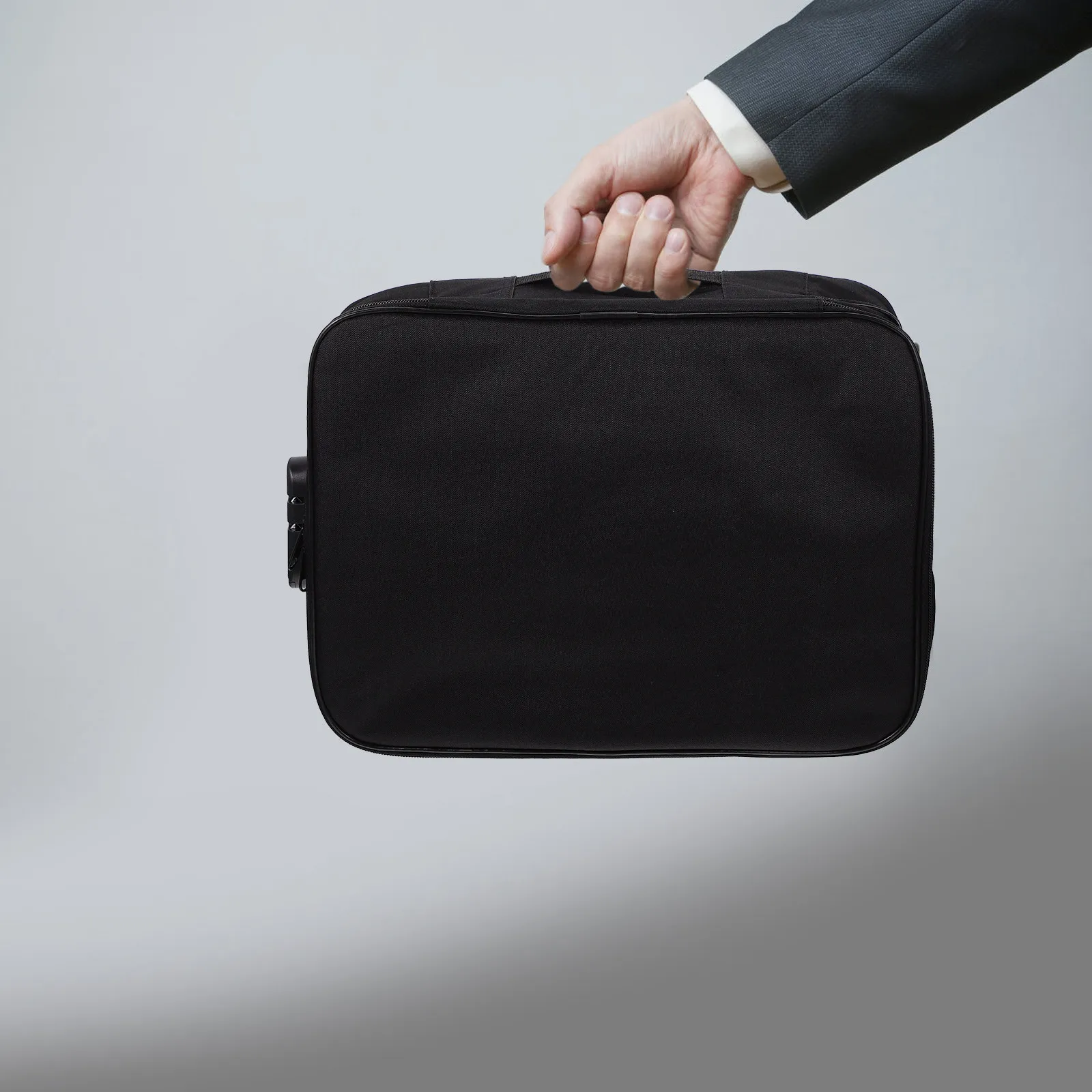 

3-Layer Oxford Cloth Document Organizer Bag Password Lock Portable File Pouch Multi-Compartment Important Document Storage