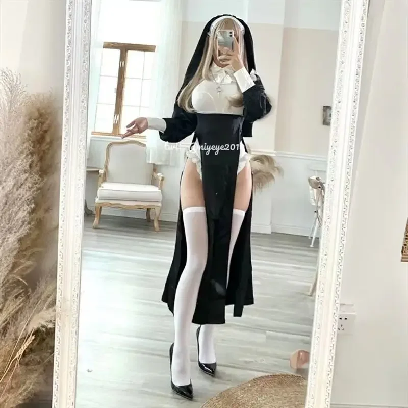 مشد تأثيري مثير راهبة للنساء ، تيكتوك عبر خلع الملابس ، نفس الفقرة ، ملابس أنيمي ، الديكور النسائي