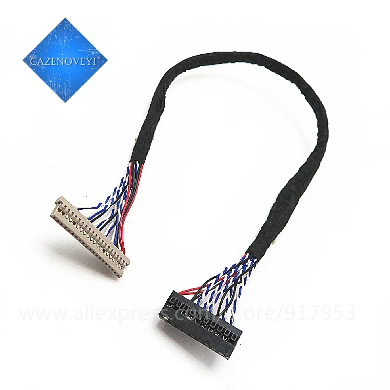 1pcs/lot 400MM DF14-20P-D8 1ch 8bit 20pin LVDS CABLE wire to dupont for LCD board In Stock