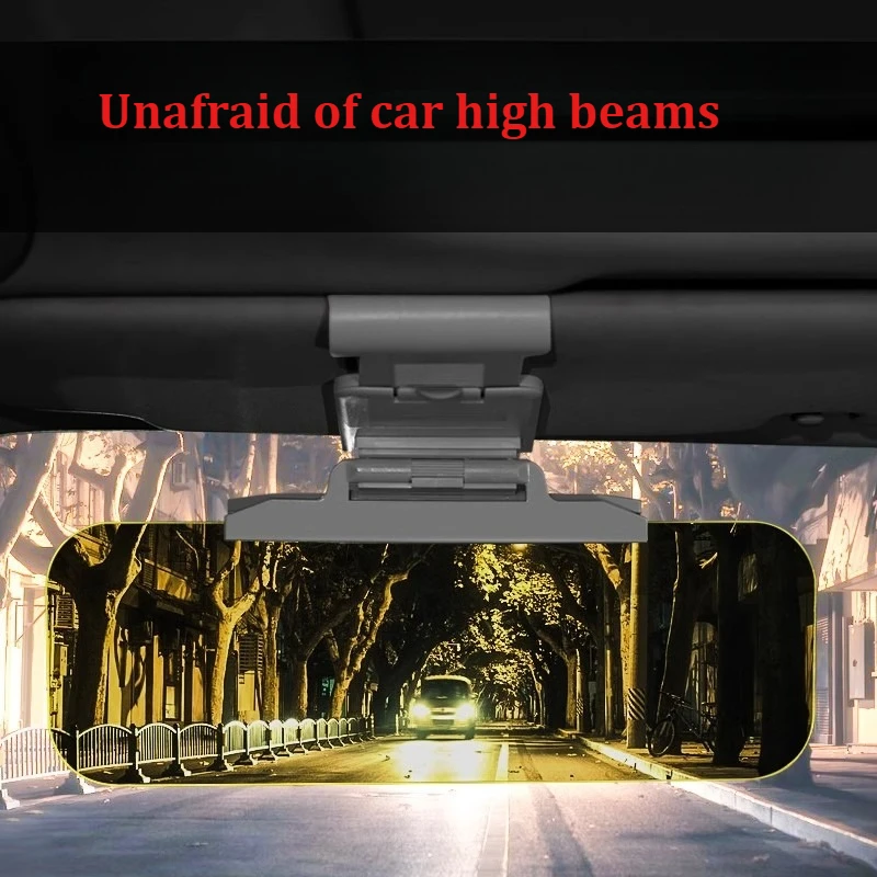 Anti Glare Driving Glasses Polarized for Men Women Day Night Driver Goggles with Sun Visor Yellow Dark Lenses Reduce Eye Strain