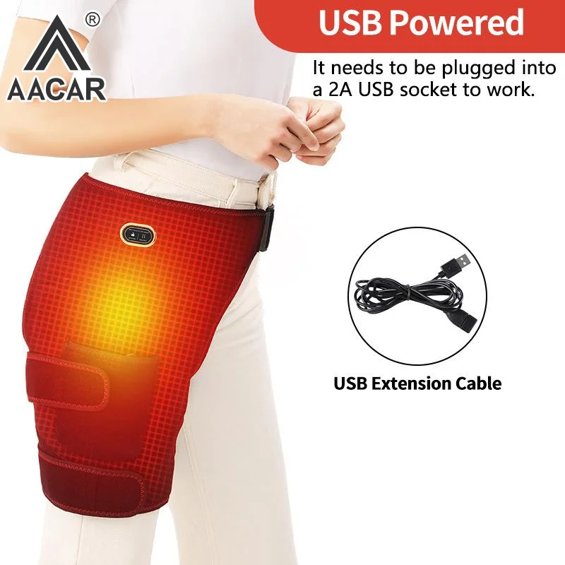 

Cordless Heated Hip Support Brace With Massager For Sciatica Pain Relief Lower Back Therapy Hip Heating Pad For Physical Healing