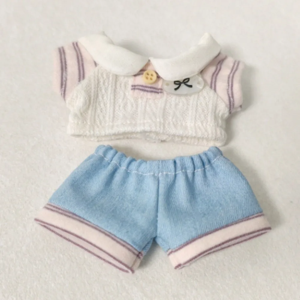 

Clothes T-shirt 10cm Cotton Clothes Preppy Style Shorts Clothes Outfit Mini Uniform Dress Up Set 10cm Cotton