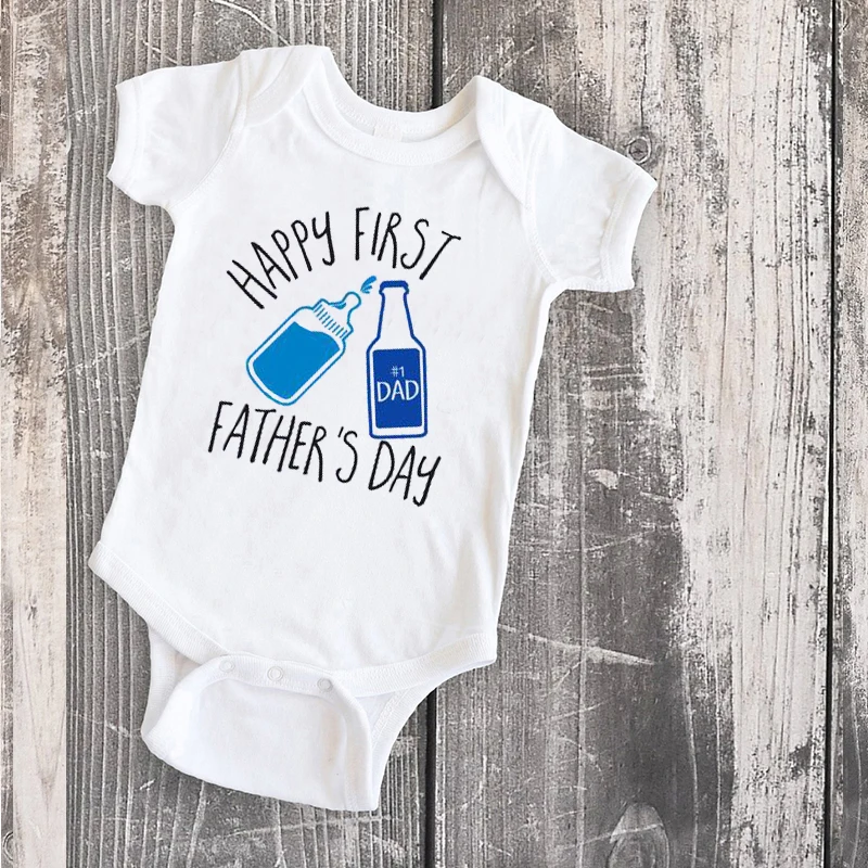 

Happy First Father's Day 2022 Fashion Dad and Son Matching Clothes Print Casual Dad and Me Clothes Baby Girl Matching Outfits M