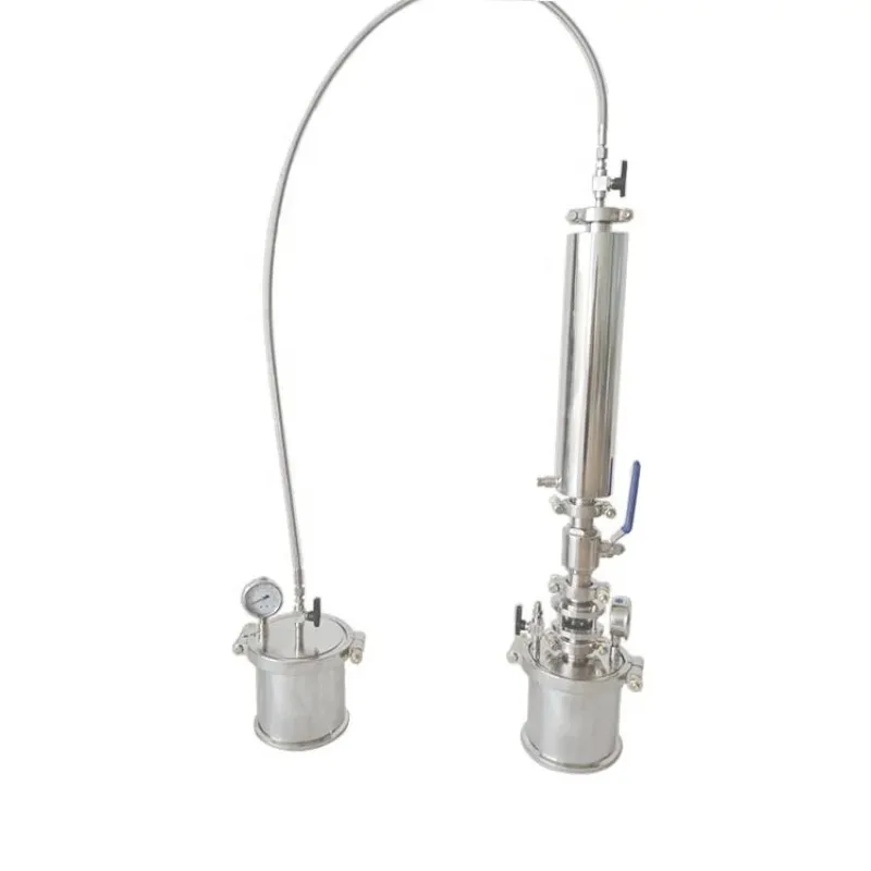 Mini Dewax Column 135g Closed Loop Extractor System with Jacketed Spool and Recovery Tank