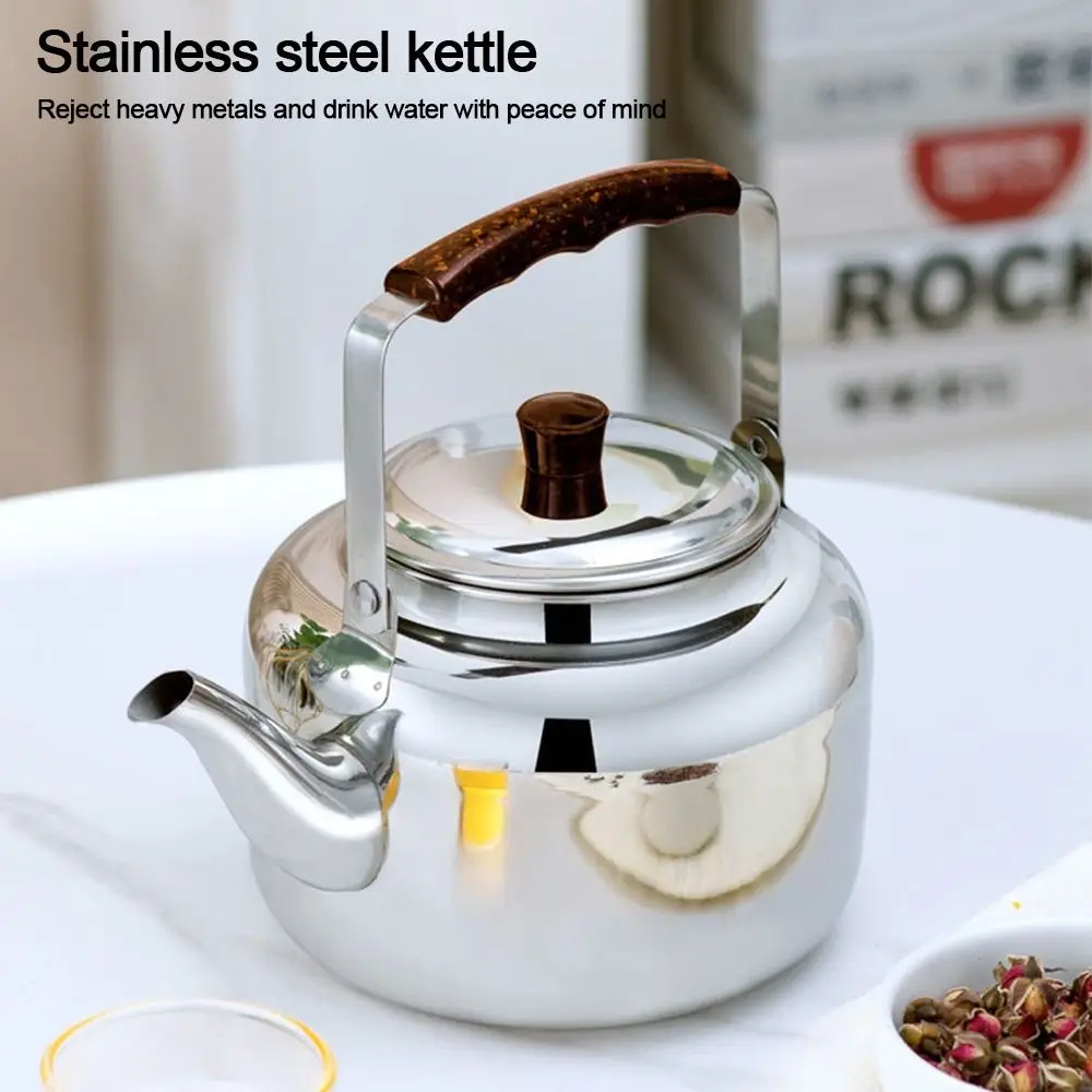 

New 1L/1.5L/2L Tea Pot Stainless Steel Large Capacity Teapot Fast Heating Water Kettles Home Camping