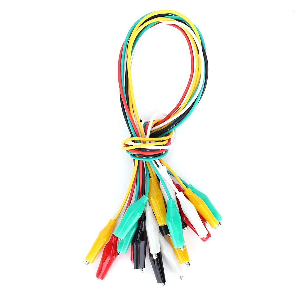 10 Pack Electrical Test Leads with Alligator Clips