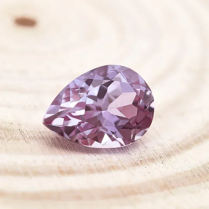 

Pear Shape Purple Color Lab Grown Alexandrite Stone Charms Beads Selectable AGL Certificate for Diy Jewelry Making Materials