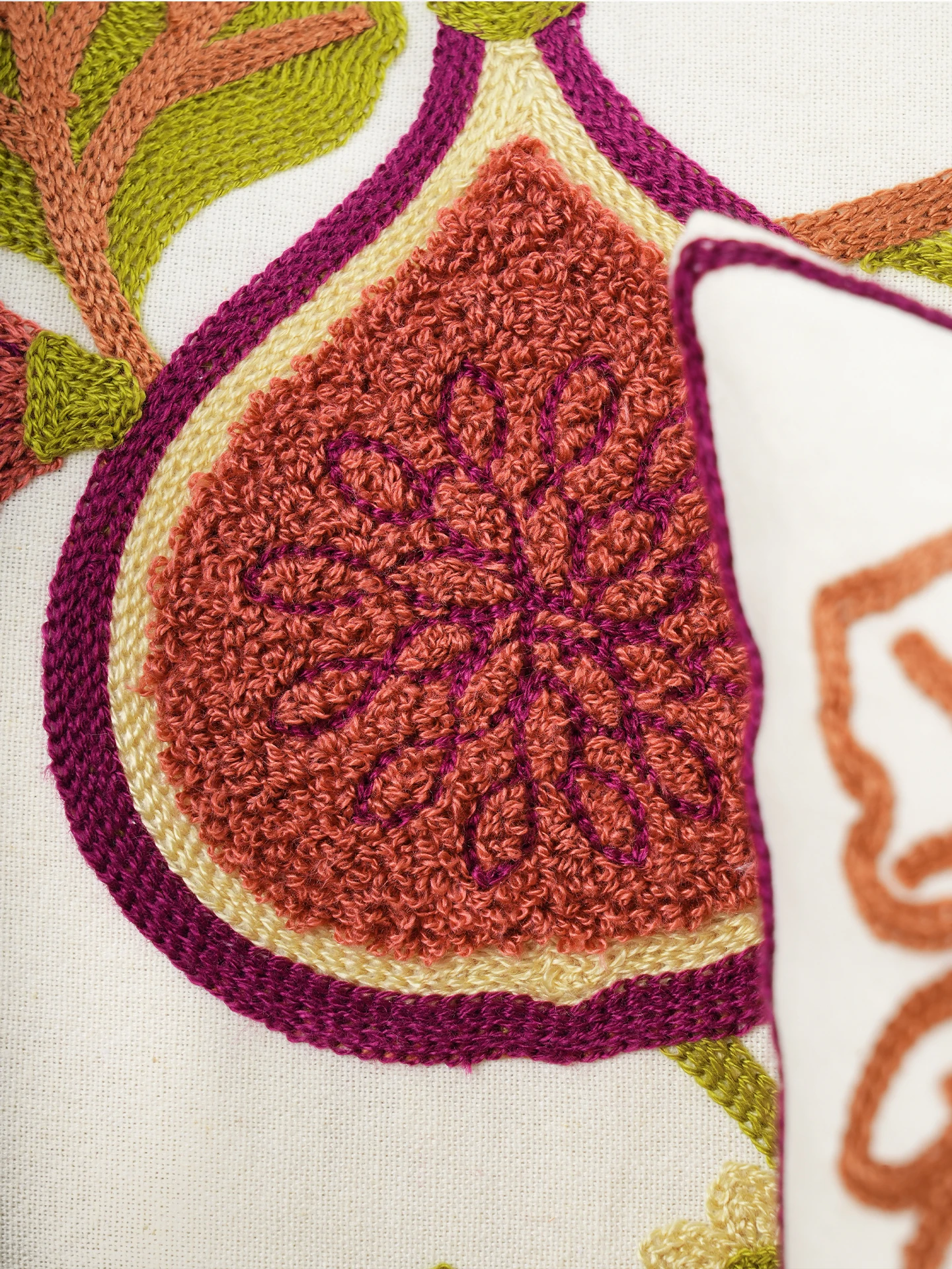 1pc Autumn Fig Embroidery Pillowcase Multi-Sizes Available for Sofa And Bed Home Decor Harvest Festival Special Cushion Cover