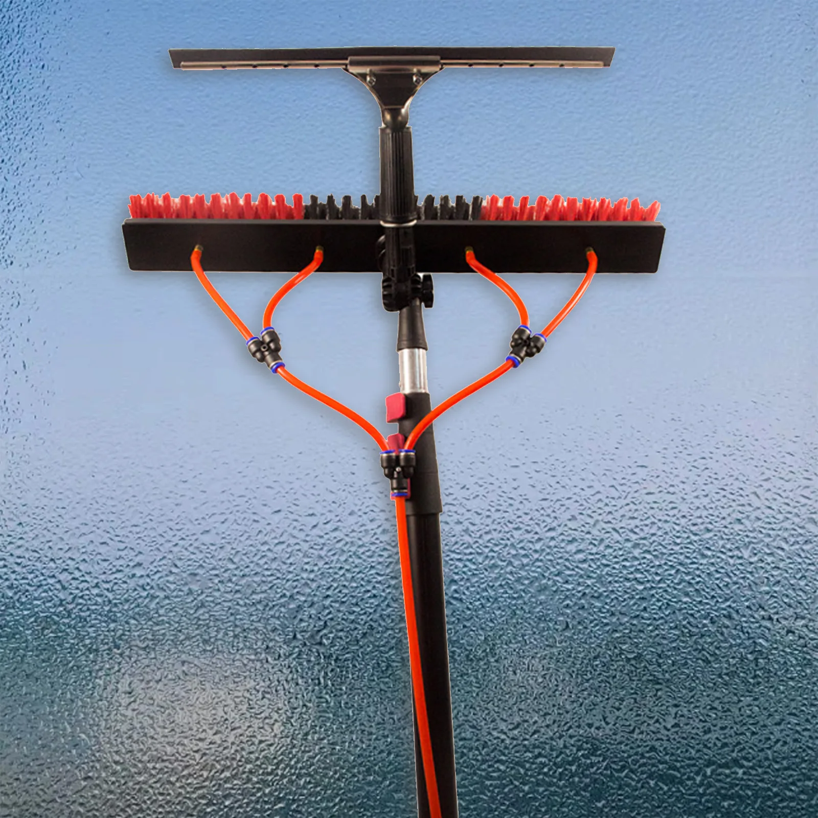 

Water Fed Brush Kit Extendable Window Cleaning Pole Telescopic Water Supply Brush Kit Solar Panel Cleaning Tool