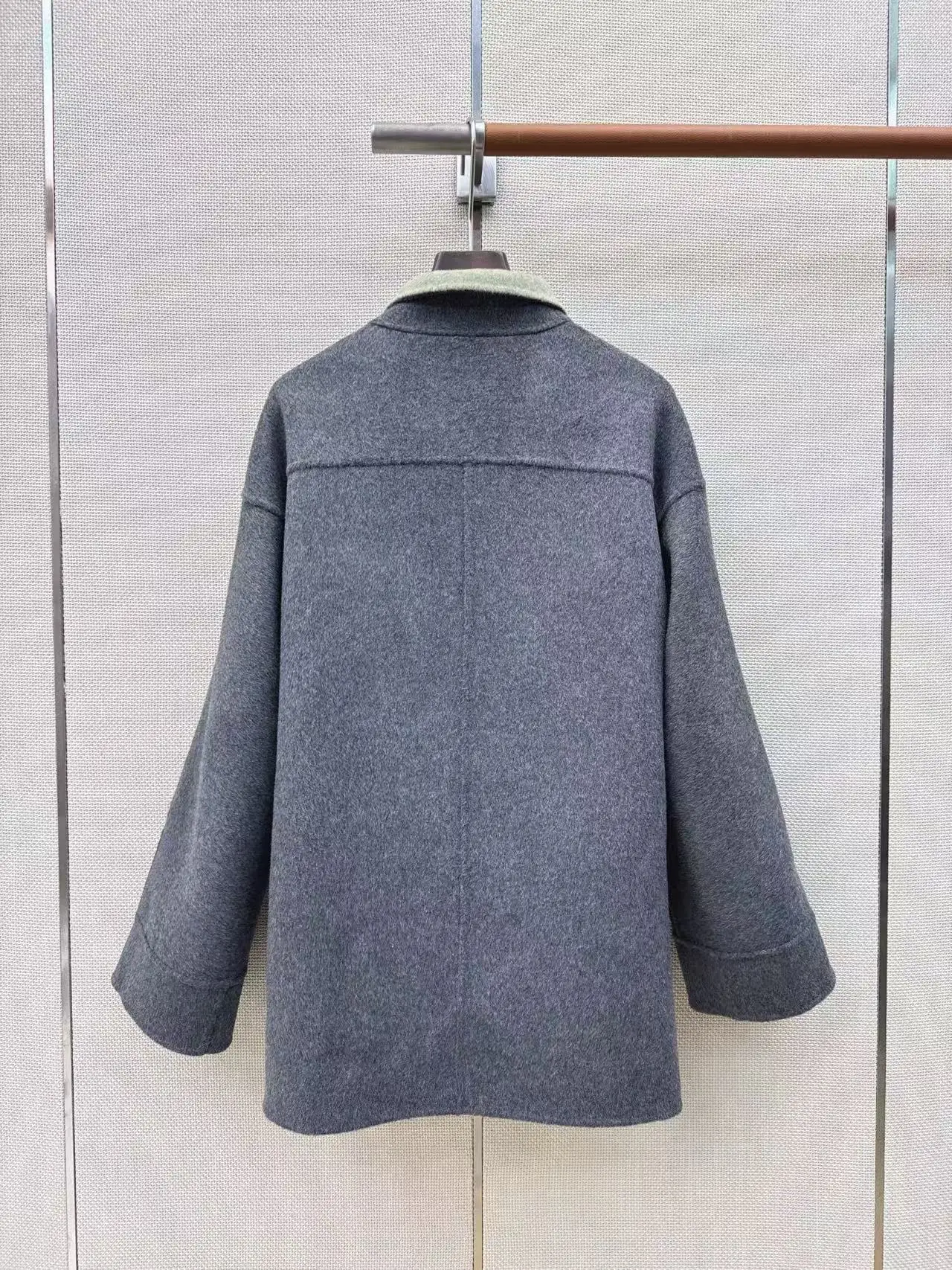 New Arrival Autumn Winter Reversible Color Handmade Mid-length Wool Coat, Elegant Women Wrap Outerwear