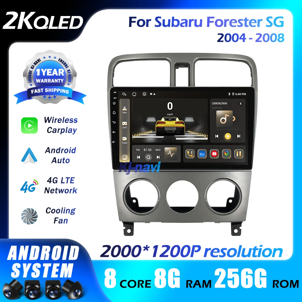 

Автомобильный радиоприемник Android 14 для Subaru Forester SG 2004-2008 QLED, мультимедийная магнитола, навигация GPS Carplay 4G 5GWifi BT