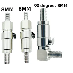 Quick Release Non Drip 8mm / 6mm Race Fuel Coupler Connector Shut-Off Valve Petrol Hose Motorcycle Accessories interface