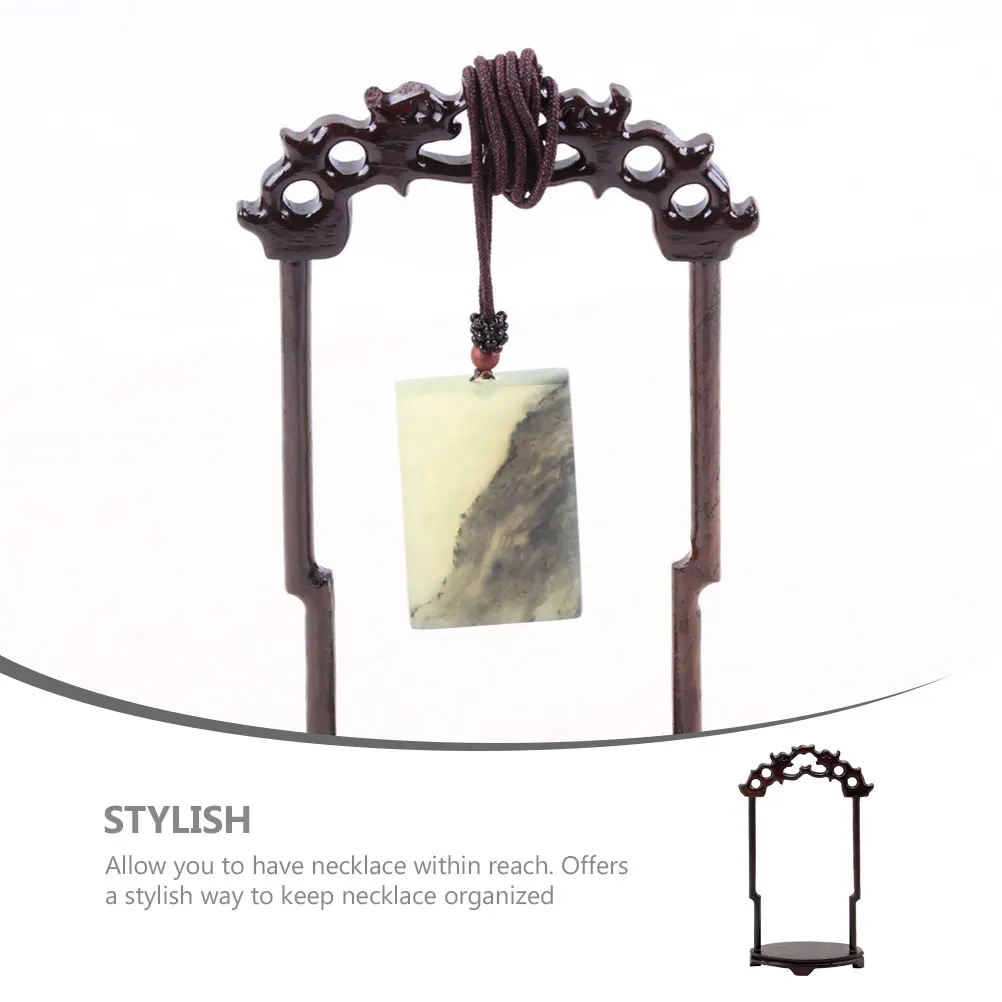 

Wooden Necklace Display Stand Holder For Bracelet Jewelry Organizer Retail Trade Show Home Decor Jade Pendant Rack