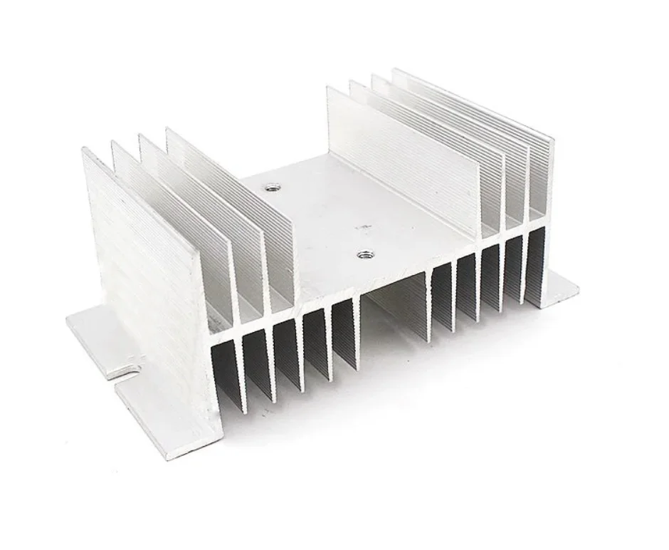 Single Phase Solid State Relay SSR Regulator Base Plate Aluminum M-type Heat Sink Dissipation Radiator Rail Mount For 40A-100A