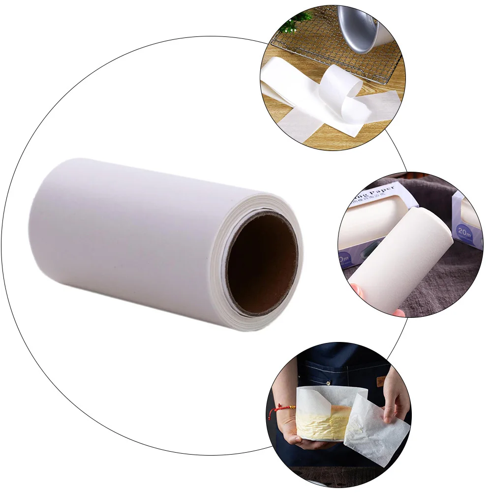 

2 Rolls Non-Stick Cake Pan Liners Baking Paper Oil-Proof Heat Resistant for Oven Microwave Baking Cake Pan Paper Cookware