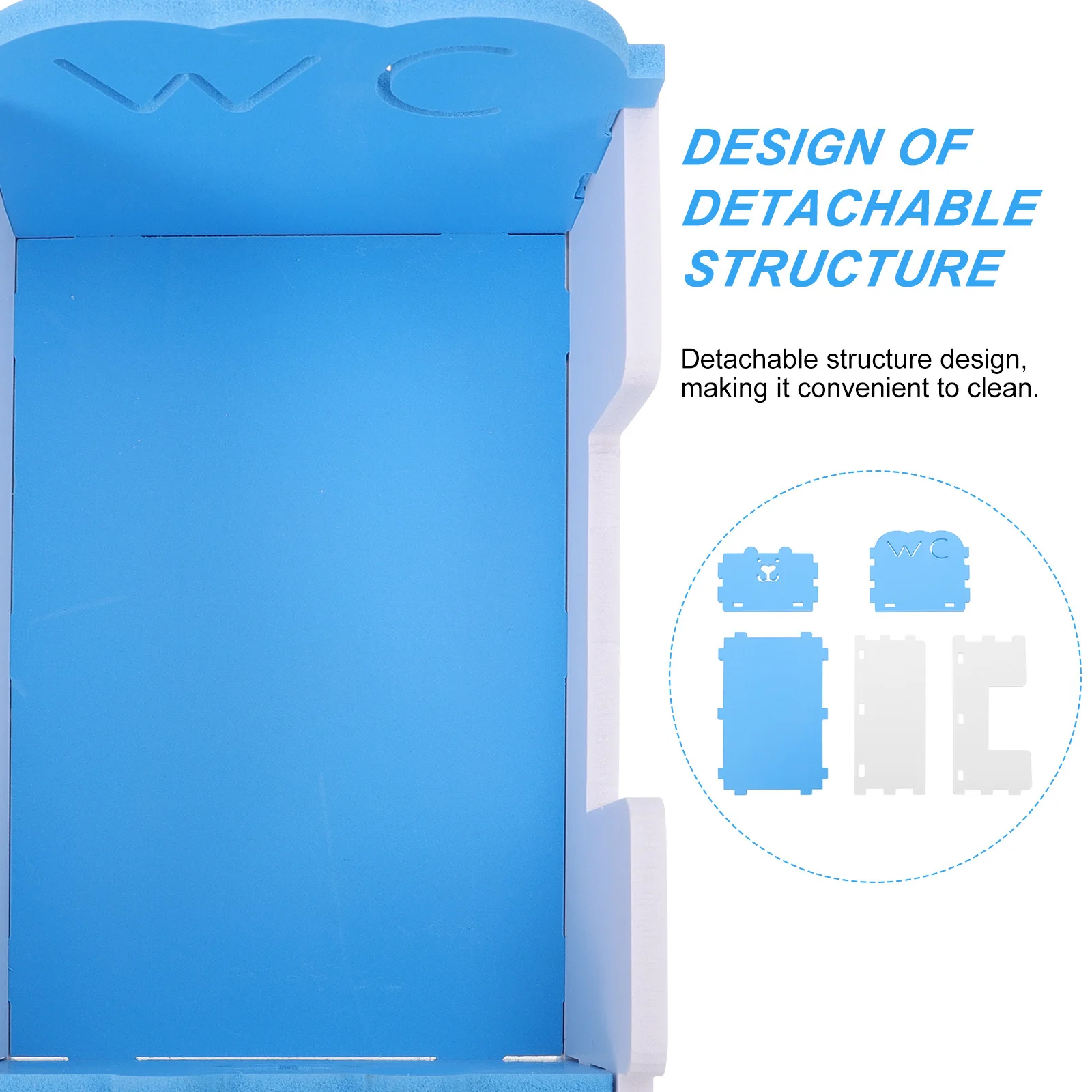 

1pc Detachable Small Pet Container For Hamster Defecation Sturdy Cleanable Pet Toilet Basin Small Hamster Toilet Supply