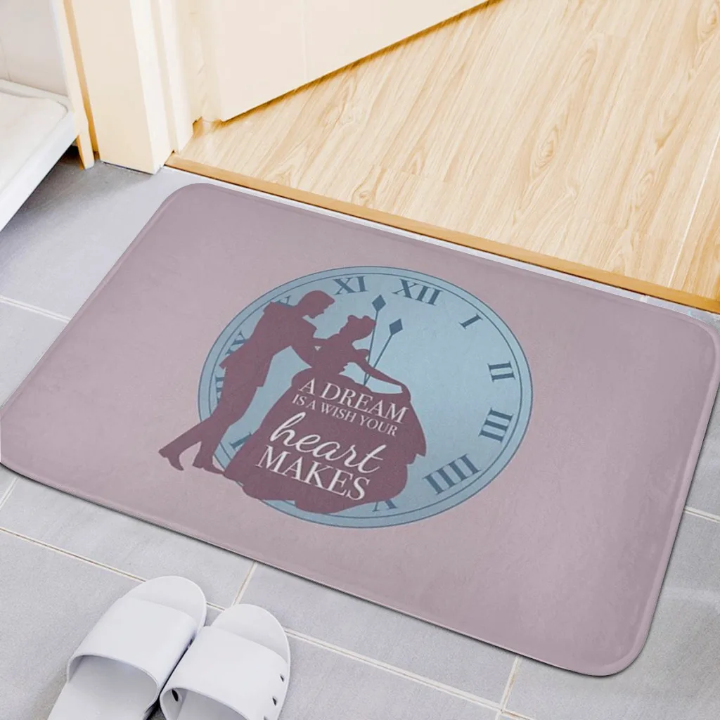 

Rug Bedroom Bathromm Carpet Cinderella Children Girls Bedroom Living Room Cartoon Floor Mat Doormat Decor