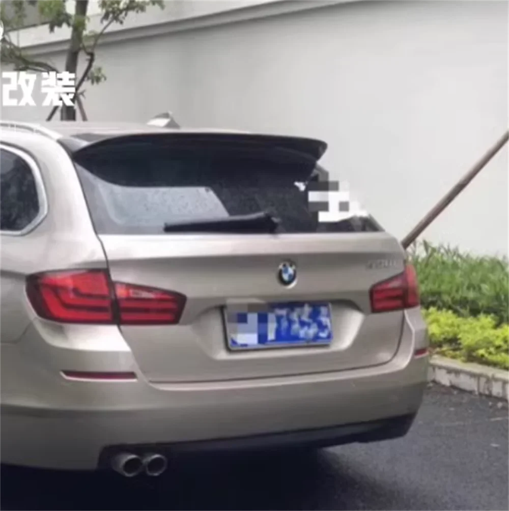 

Black CAP For BMW 5 F11 535i Msport 2010-2017 Carbon Fiber Car Wing Rear Roof Spoiler for BMW 5 series Touring (F11) M Sport