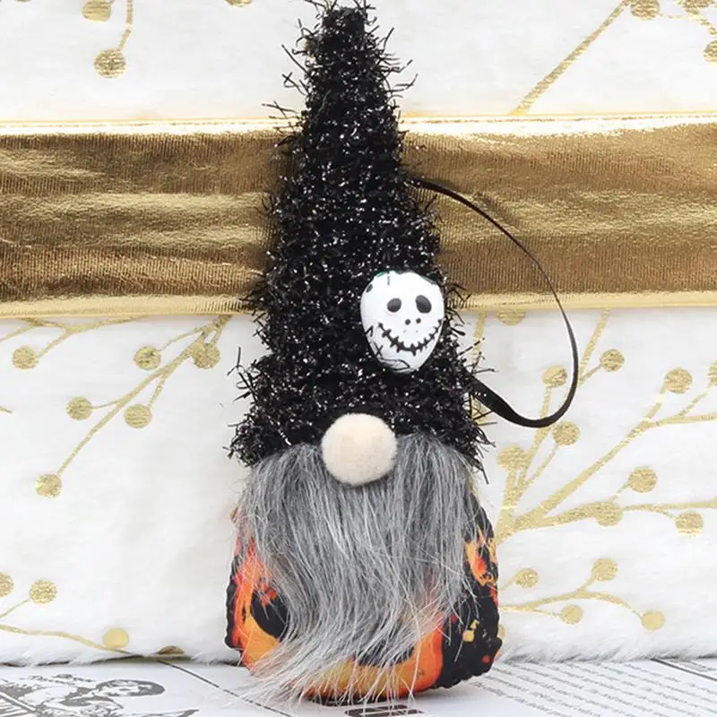 Pendentif Gnome sans visage portable, crâne effrayant, conception de chauve-souris, ornement au beurre de nain, touche festive pour chambre d'enfant, décor d'Halloween