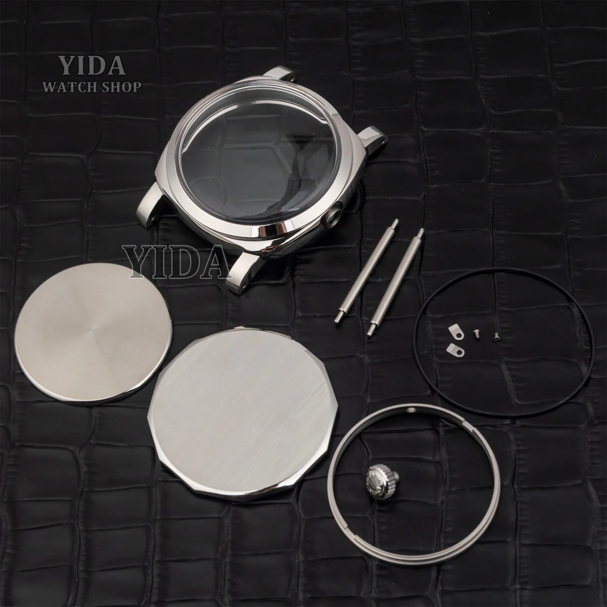for PAM 6152 Vintage Mod Watch Case Retro 47mm 316L Stainless Steel MOD Case 10ATM Waterproof Fit ETA6497/6498/ST3600 Movement