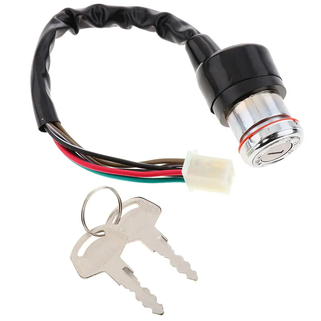 Motorcycle Ignition Switch Key Assembly Durable Metal Replacement Lock for Suzuki GN 125 Scooter