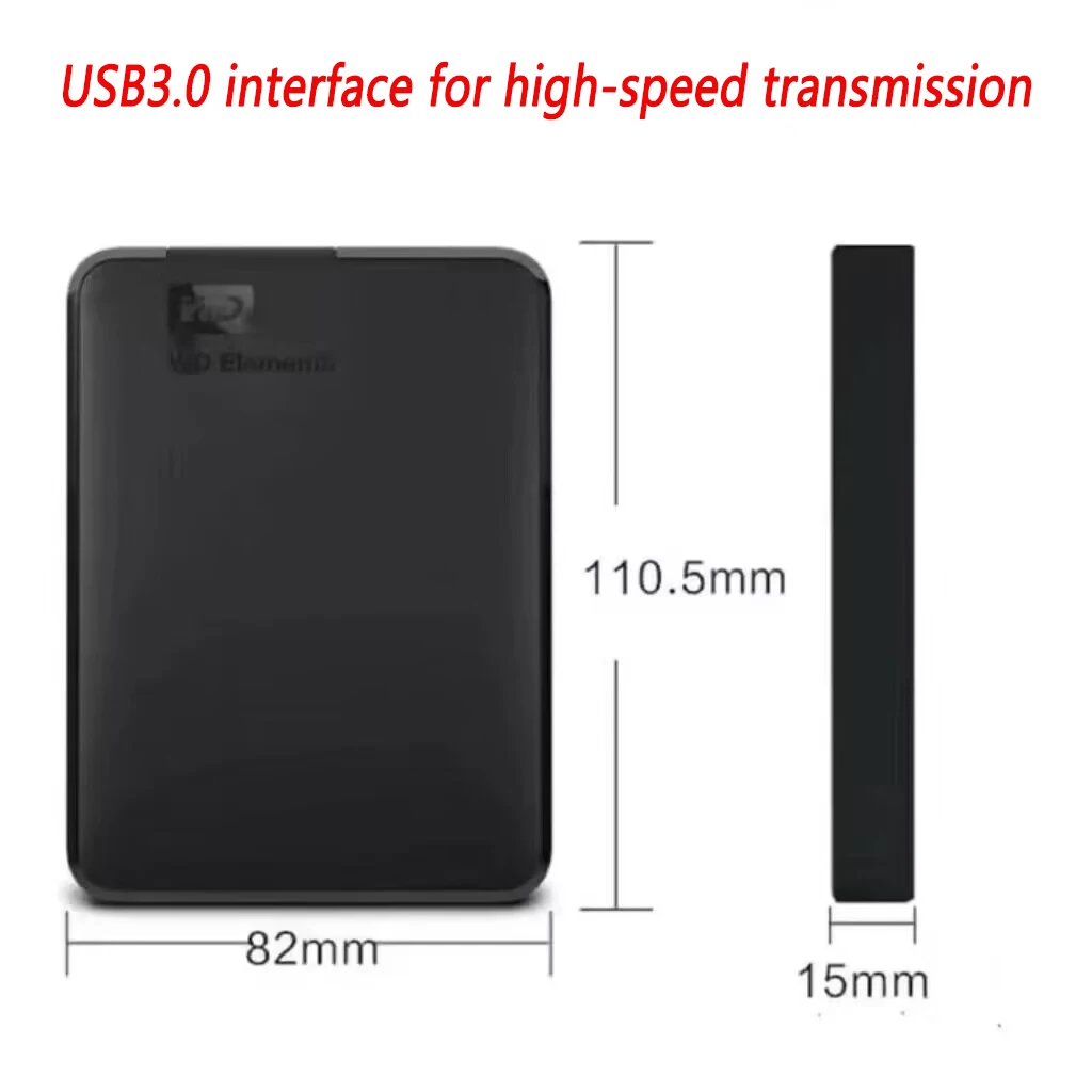 Imagem -05 - Western Digital-disco Rígido Externo Portátil Elemento Oem Adequado para Laptops Desktop 320gb 500gb 1tb 2tb Hdd Usb 3.0