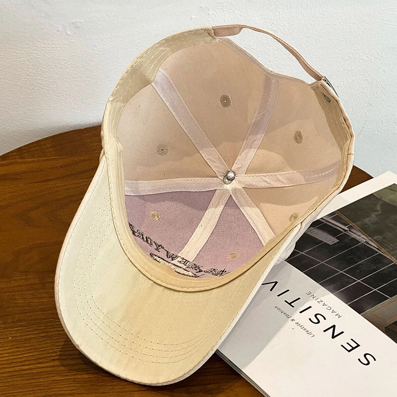 أزياء التطريز خطابات قبعة بيسبول للنساء الرجال بلون قابل للتعديل ظلة القبعات للجنسين الرياضة في الهواء الطلق أقنعة قبعات #6