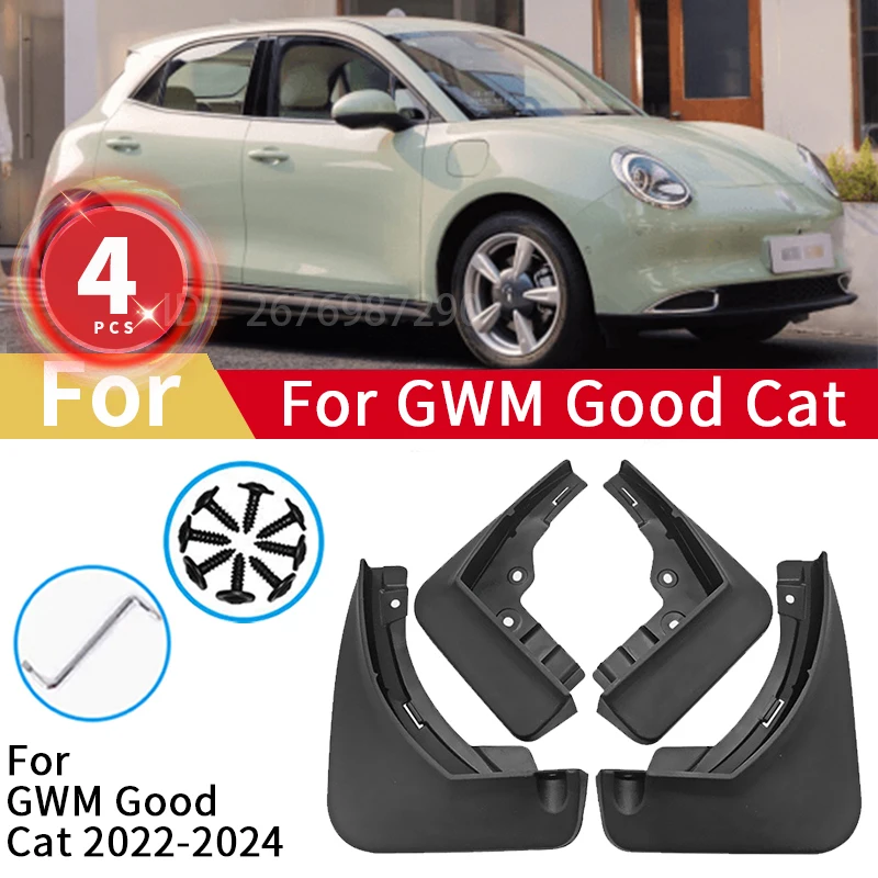 

For GWM ORA Good Cat Funky Cat 03 2022 2023 2024 Mud Flaps Splash Guards MudFlaps Front Rear Fender Mudguards Car Accessories