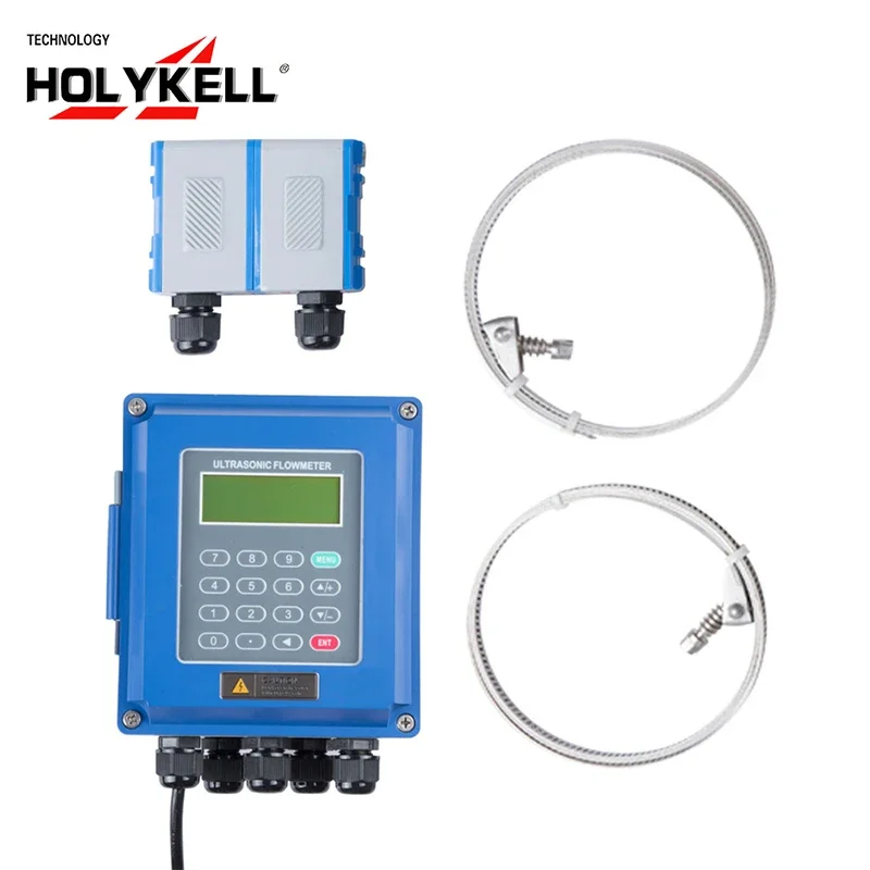 Holykell low cost ultrasonic flow meter portable ultrasonic flowmeter