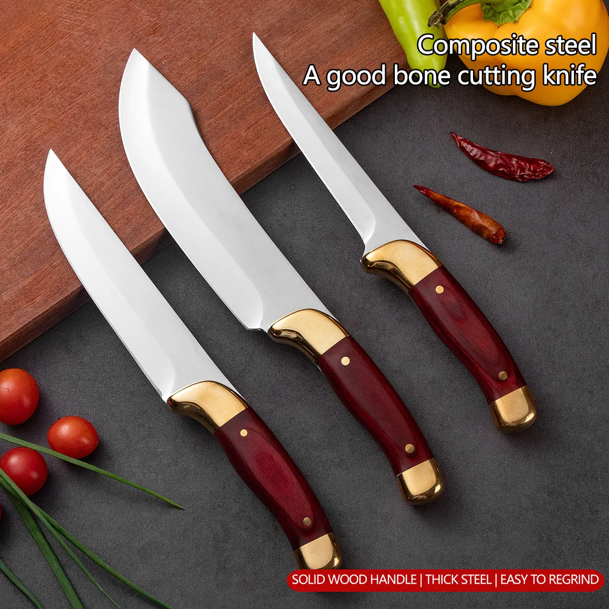 

Профессиональный нож-тесак — острый нож для говядины, баранины, стейка и птицы, эргономичный кухонный нож шеф-повара для нарезки овощей