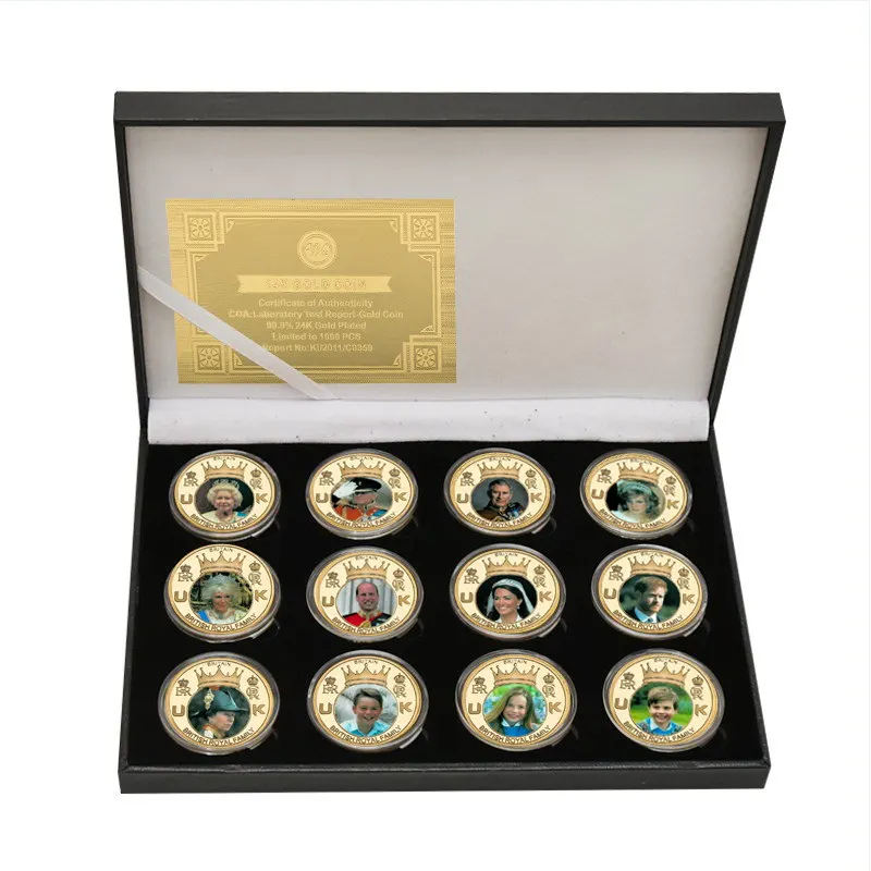 Médaillon Commémoratif Reine Elizabeth II – Plaqué Or/Argent, Pièce De Collection Hommage à La Reine
