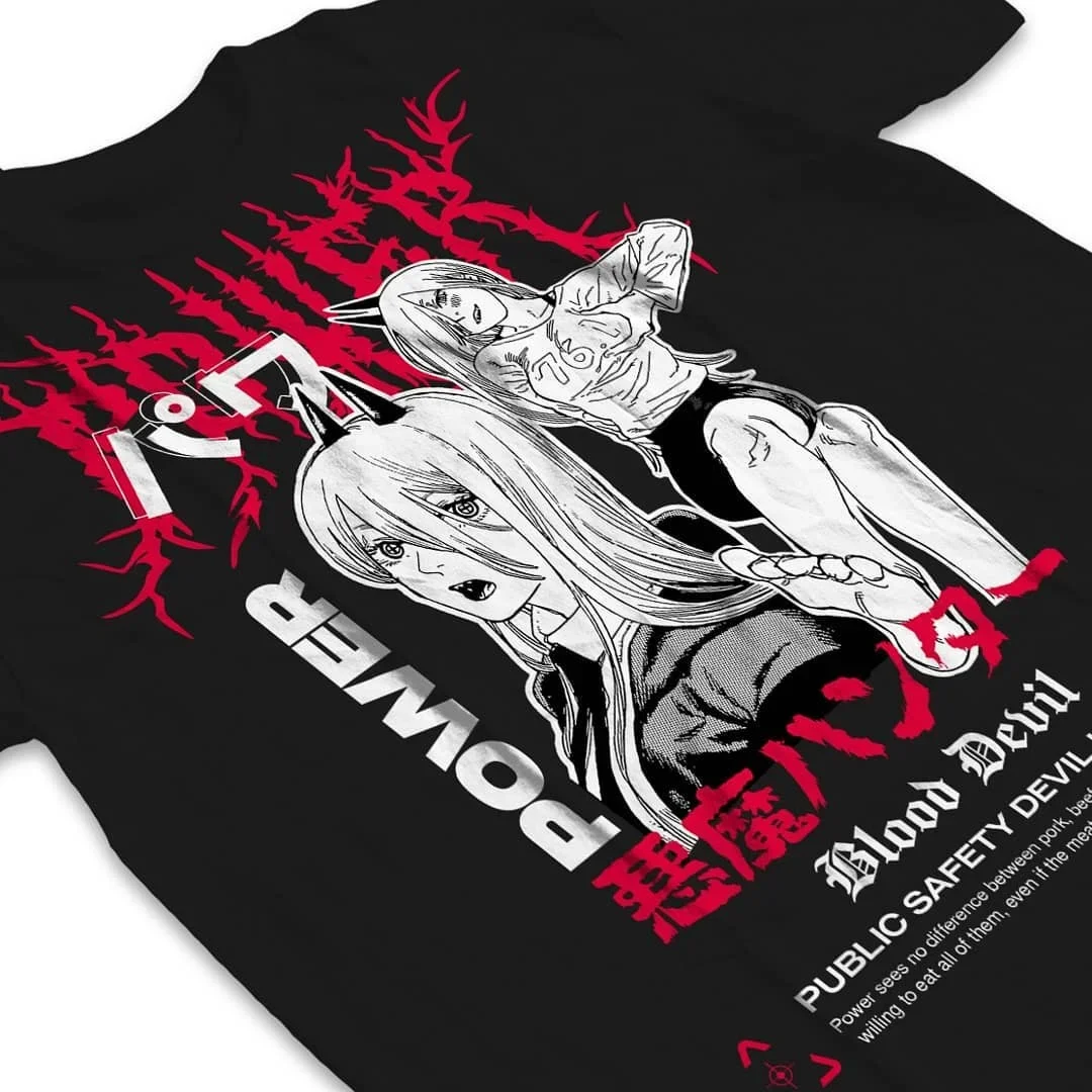 Chainsaw Man POWER T-Shirt Devil Anime Manga Denji Power Gift Shirt All Size