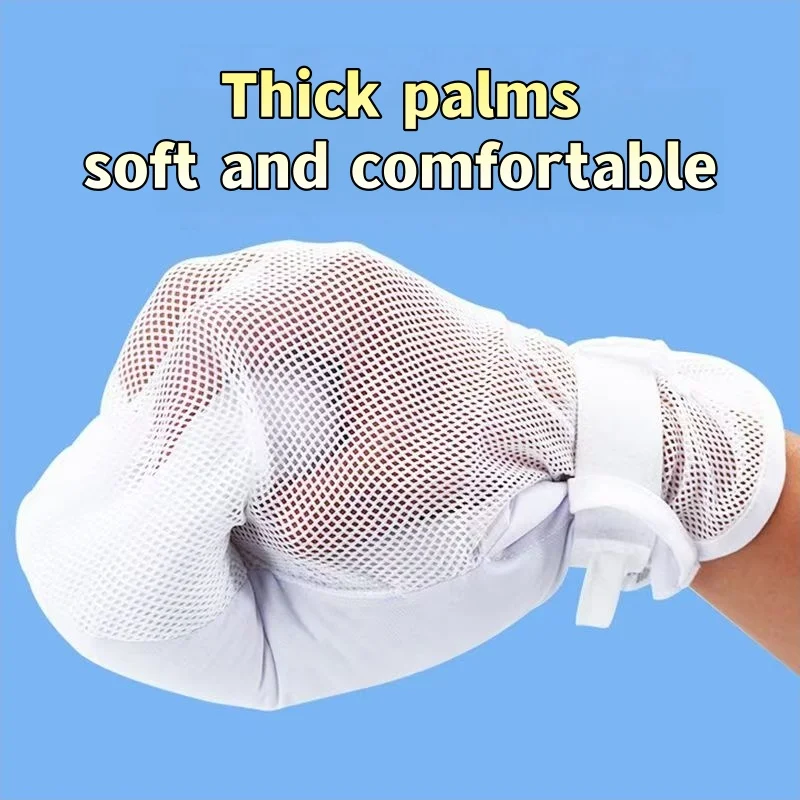 Breathable wrist fastening gloves, anti self injury restraint gloves, anti scratch, and anti risk gloves