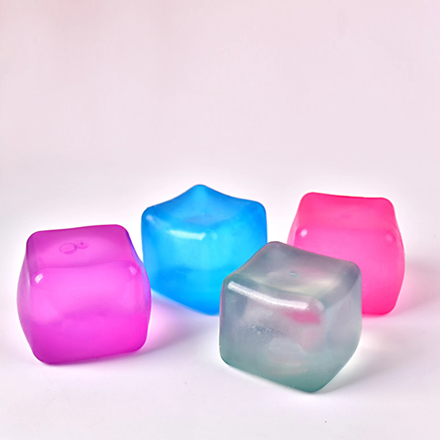 Cubos de gelo quadrados de maltose, amassar e tocar, alívio do estresse TPR, recuperação lenta, plasticidade, brinquedo de ventilação