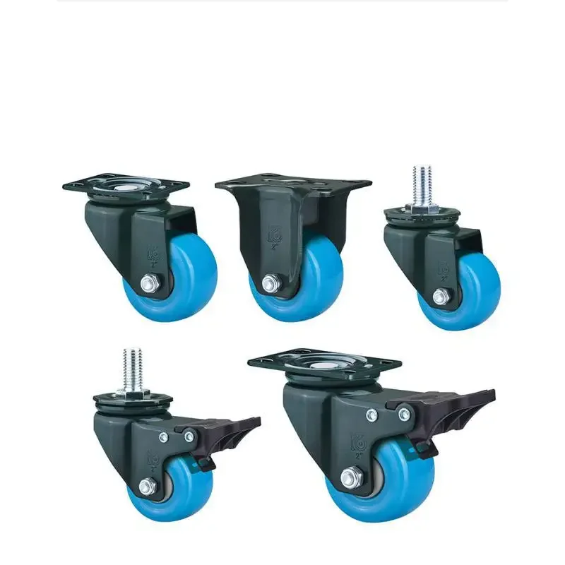 1 Pcs 1.6 Inch Polyurethane Caster Wheel with Brake - High Load 110kg, Thickened Universal Roller for Chassis, Cabinet Furniture