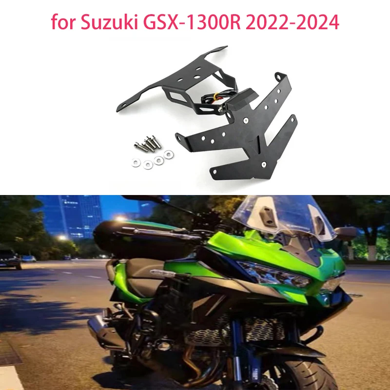 

motorcycle accessories for Suzuki GSX-1300R 2022-2024 modified license plate frame license plate frame short tail bracket