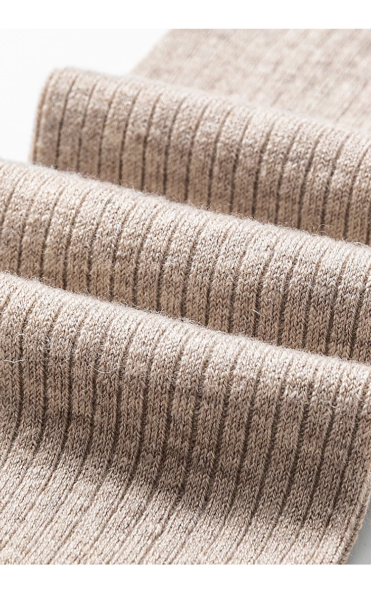 Wollmischung, knielange Socken für Damen, gestrickte, kniehohe Socken, gerippt, warm für den Winter, lässig, feines Garn, 1 Paar, weiche Strümpfe, ideal für die Feiertage. – Detail 14