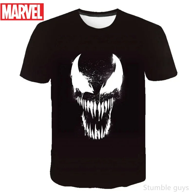 Camiseta de Verano para Niños y Niñas de Marvel Spiderman, Diseño 3D de Telaraña, Camiseta Informal Moderna, Ropa de Iron Man y Capitán América