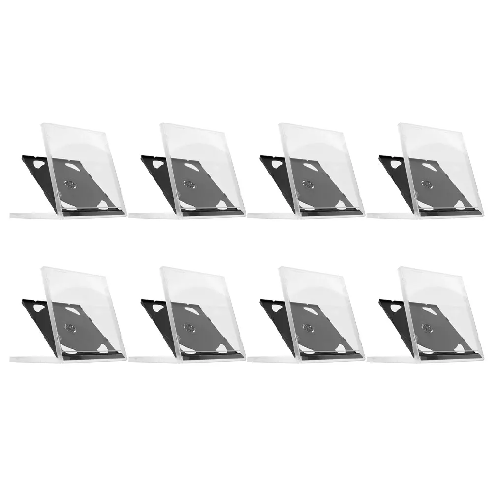 

8 Pcs CD Case Storage Cases Plastic Blank Disc Holder for Compact Discs Organizer Boxes Cd/dvd