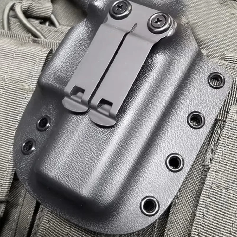 Knife Carry Pocket Clip Assembly Kit Metal Belt Clip with Screws & Rubber Washers for EDC Folding Knives