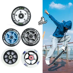 100mm 110mm PU extreme Kick scooter roller tire durable accessories wheelchair aluminum core wheel mute originalaluminum alloyal