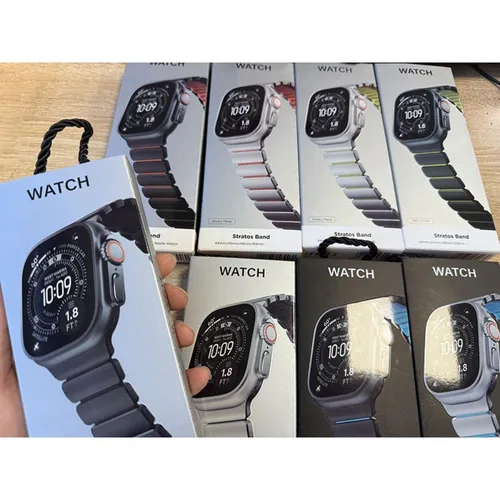 Imagen 2 del producto Correa magnética de lujo de goma de titanio para Apple Watch Ultra 3 49mm Series 11 10 46mm 45 44mm 42mm para Iwatch 9 8 7 SE 6 5 4