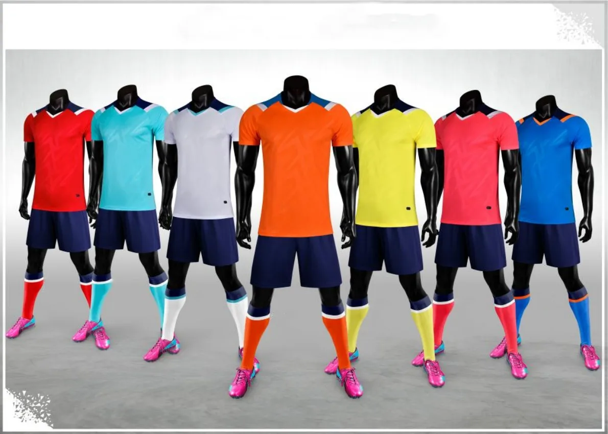 Adult Football Jersey Men Boy Personalize Soccer Uniform Kit Sports Clothes Women Futsal Sportswear Kid Training Tracksuit Child