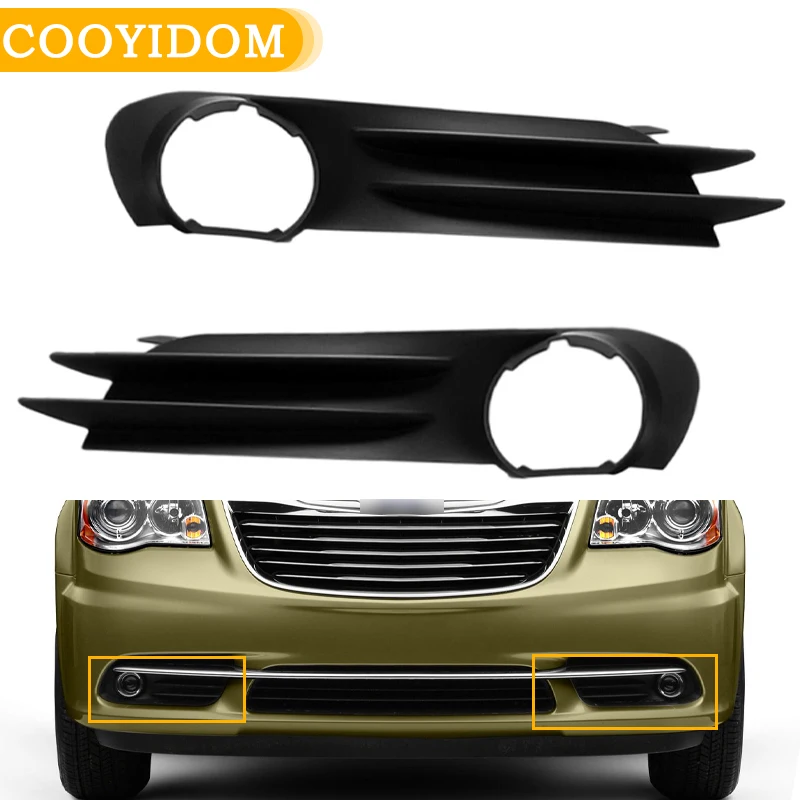 Fog Light frame headlight covers Front Bumper hole Driving Lamp Trim  For Chrysler Town & Country 2011 2012 2013 2014 2015 2016