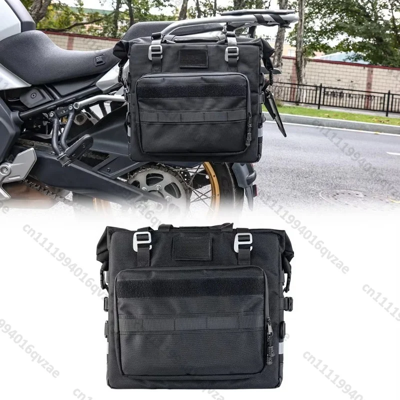 

Universal 35-liter Motorcycle Side Box and Tail Pocket, Waterproof Polyester Zipper Pocket, Quick-release Shoulder Strap