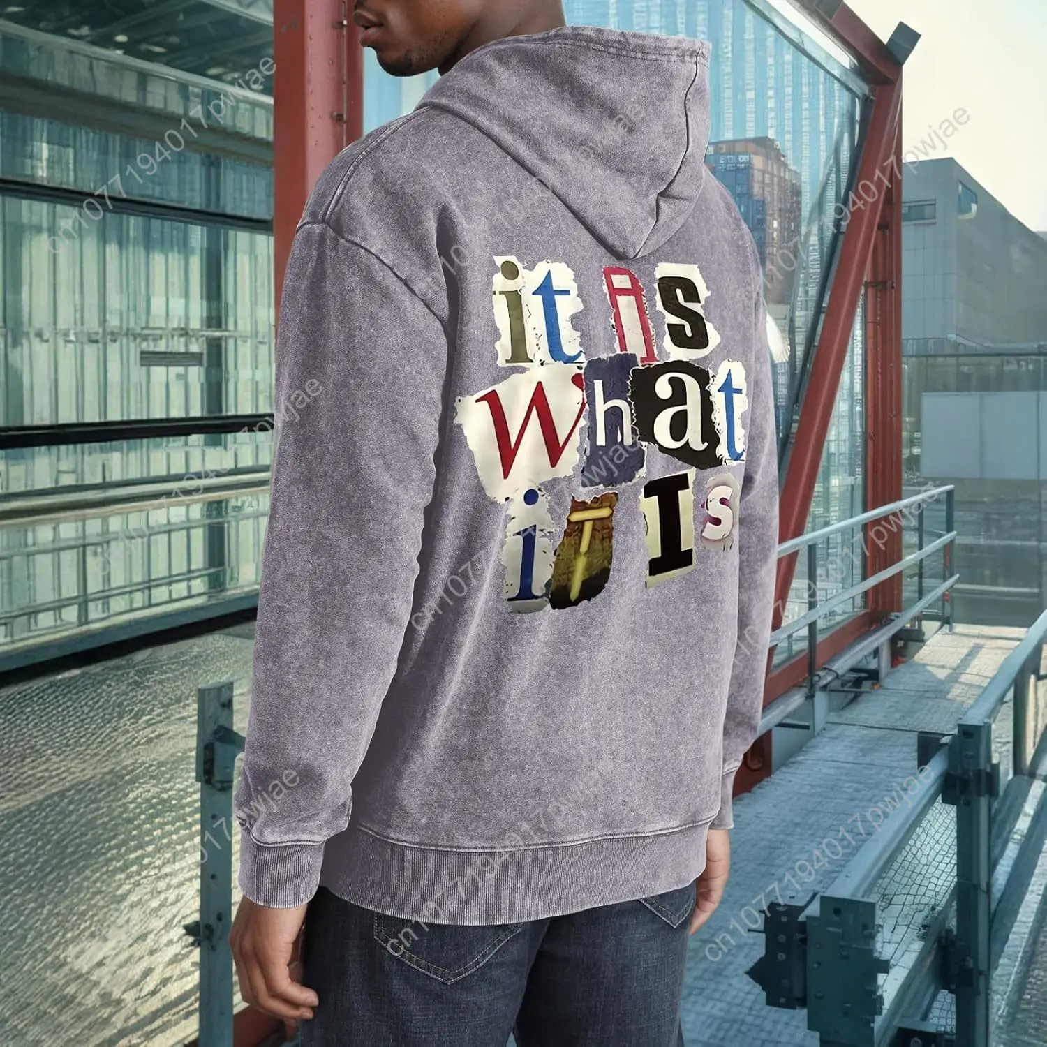 Męskie bluzy z kapturem z grafiką, bluza vintage, śmieszna bluza oversize, to jest tak jak jest, streetwear, bluza z kapturem, bluza wkładana przez głowę, topy